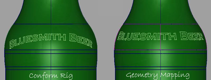 Image comparing Geometry Mapping to the Conform Rig
